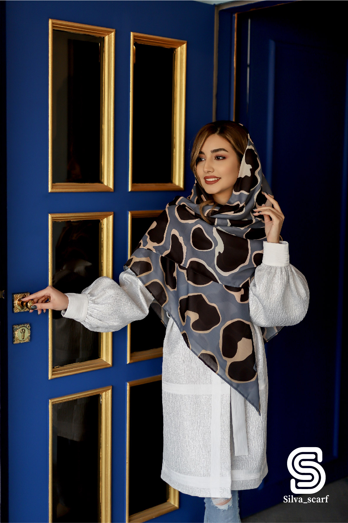 روسری نخی - طرح چیتا