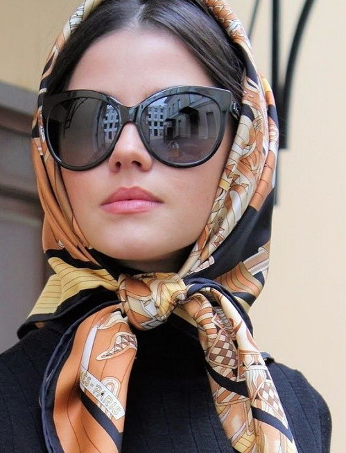 a89328 - بستن شال عربی زنانه: مدل بستن روسری و شال با حجاب